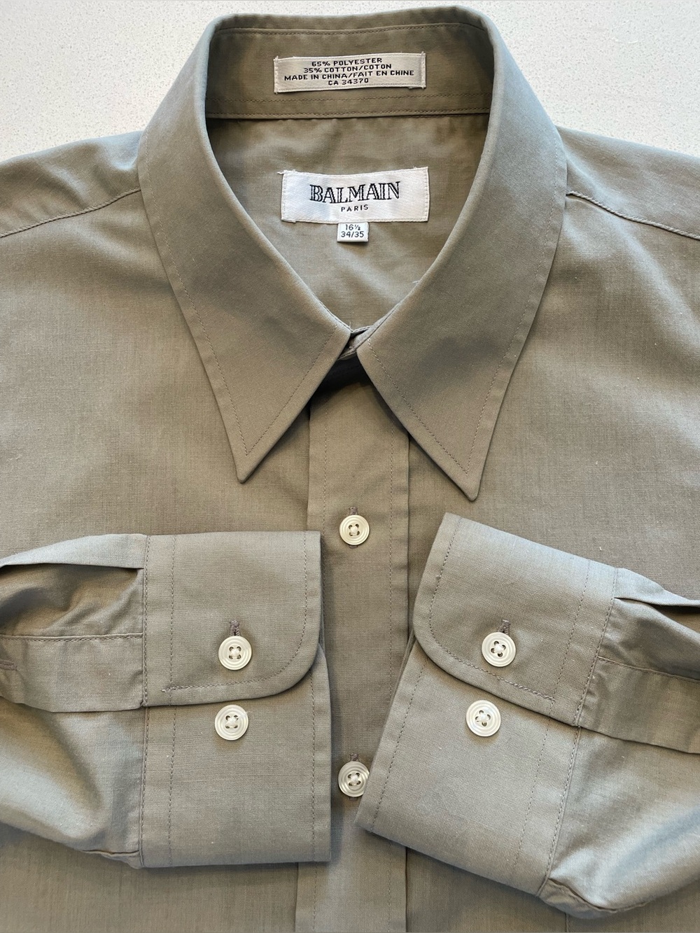 Balmain - cotton blend dress shirt Size 16.5” neck